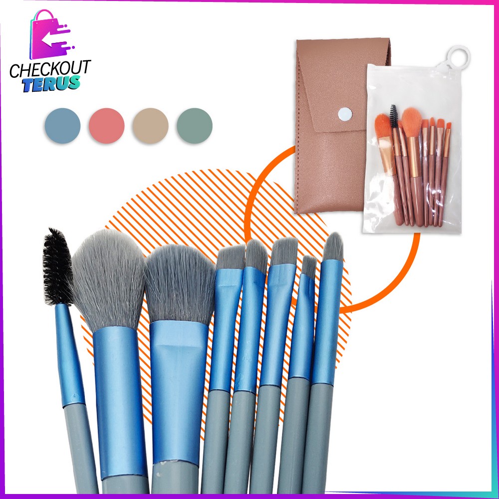 CT K93 K94 Kuas Make Up Set 8pcs Mini Travel Brush Make Up Set Cosmetic Alat Make Up Set Beauty Tools