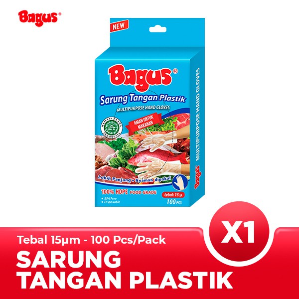 Bagus Sarung Tangan Plastik 15 µ 100 pcs