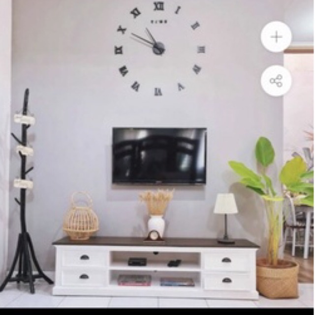 Bufet Shabby Cat Putih Duco