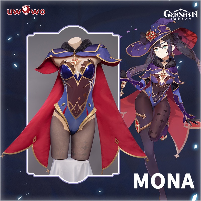 PREORDER UWOWO Game Genshin Impact Mona Megistus Astral Reflection Cosplay Costume Special Cute Enig
