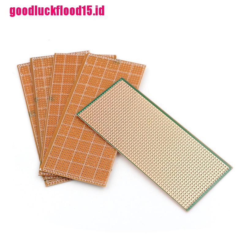 (LUCKID) 5pcs Papan Sirkuit PCB Uncut 6.5x14.5cm