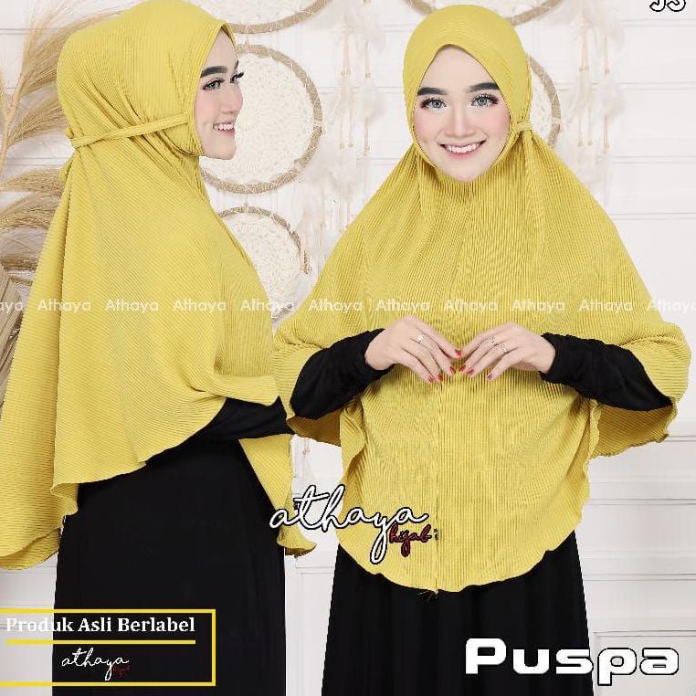 SDR.26Au22ᵀ ▫ [Ori Athaya]  XXL SYIRIA PUSPA PLISKET hijab instan jumbobergo plisket syari