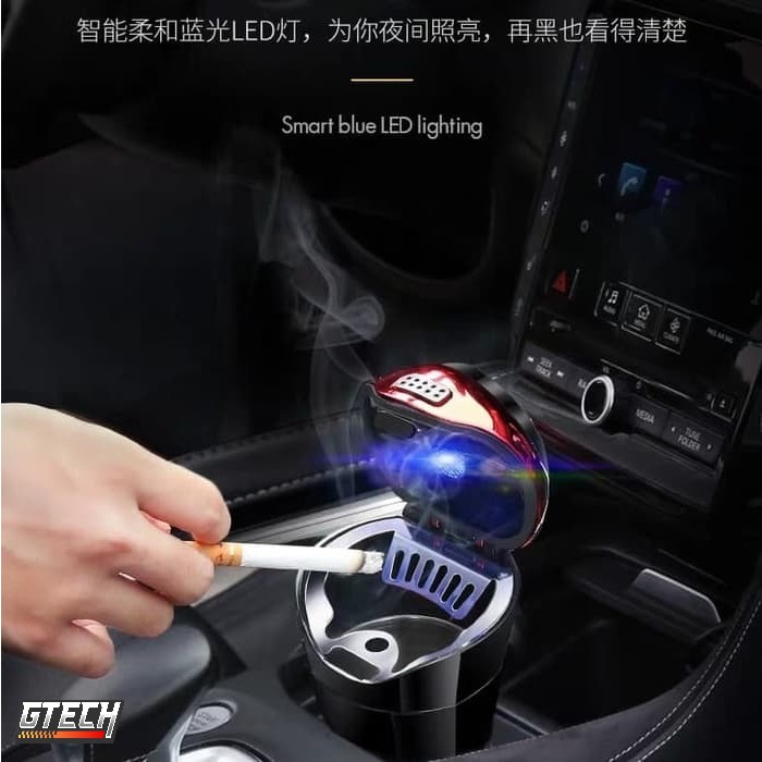 Premium Asbak Rokok Mobil LED &amp; Electric Lighter - Car Ashtray