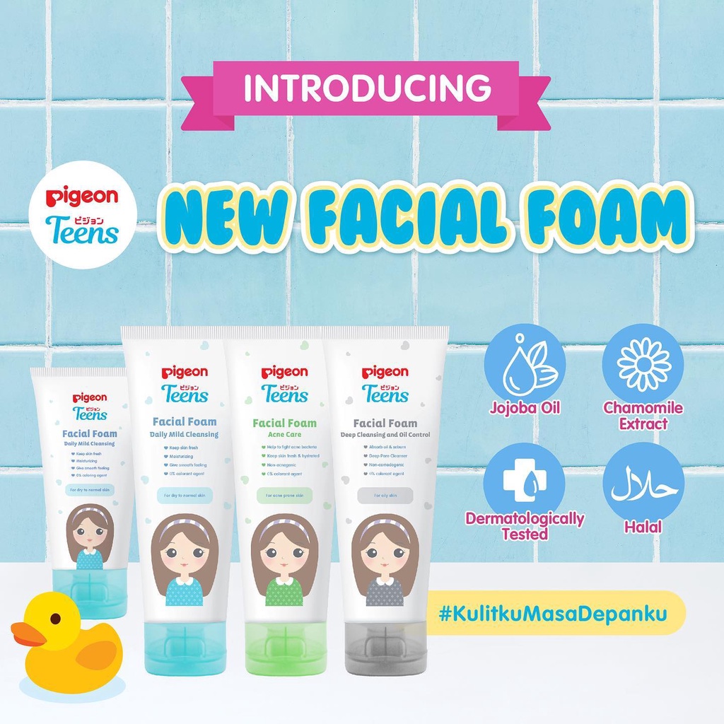 Pigeon Teens Facial Foam | Moisturizer  | Toner | Pembersih Wajah | Pelembab Wajah | Penyegar Wajah