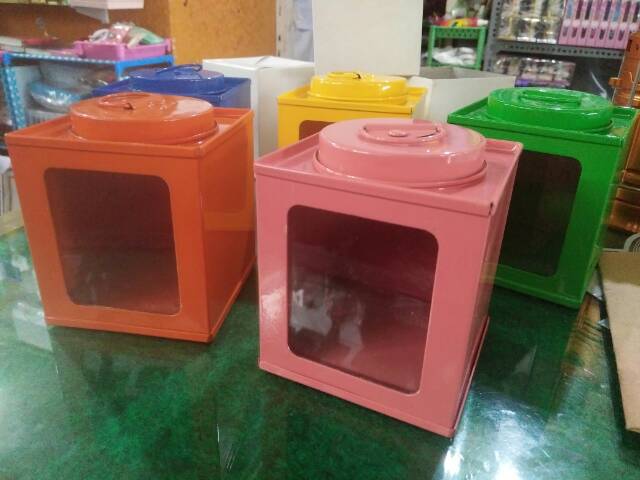 SIZE S (7X8) KALENG KERUPUK MINI - TOPLES KALENG JADUL MINI - VINTAGE - HOMEDECOR-SHABBYCHIC