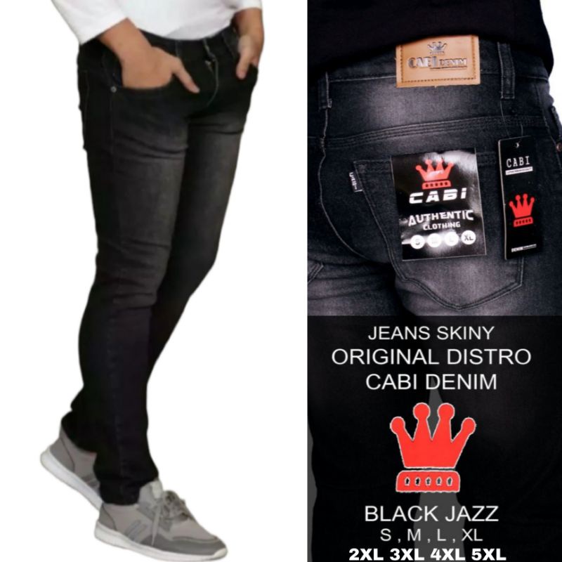 Celana jeans pria jumbo simple slimfit jeans premium original big size S-5XL 27-42