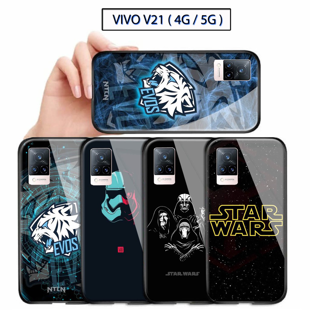 (S71) Softcase Glass Kaca VIVO V21 4G 5G - Cassing Handphone VIVO V21 4G 5G
