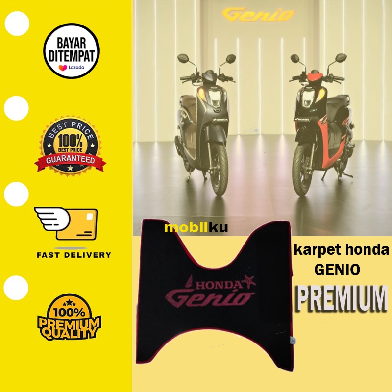 [BISA COD] 1Pcs Karpet Motor Untuk Alas Kaki Mudah Dibersihkan Merk Genio Karpet karet pijakan alas kaki motor