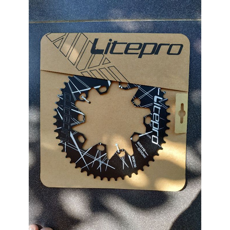 Chainring Litepro Oval 52T BCD 110 / BCD 130 Model Terbaru