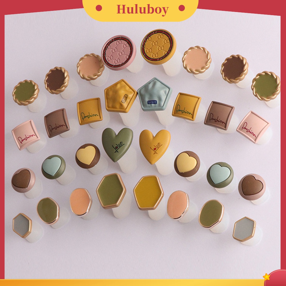 Huluboy Huluboy♡ 8pcs / Set Pemisah Jari Kaki Bentuk Hati / Kotak Bahan Silikon Untuk Pedicure DIY