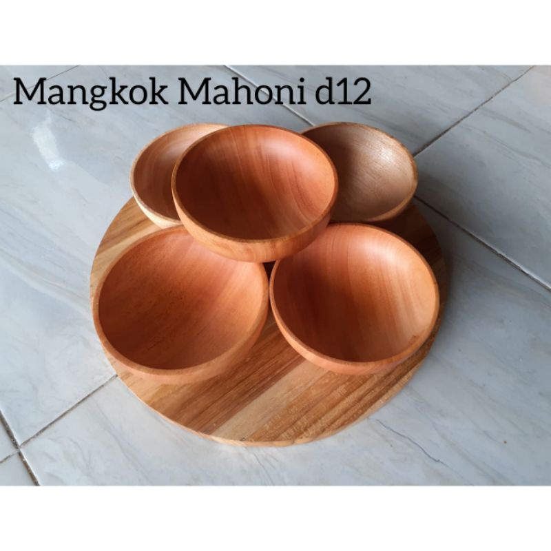 Mangkok Kayu/ Mangkok sambal/ Mangkok Masker / Mangkok Sop d12cm