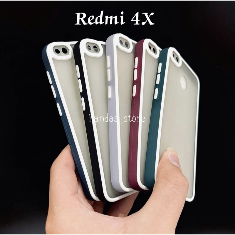 Pro Hybird Redmi 4X Softcase Halus dan Elegan / Pinggiran Garis Putih Keren (Pandas)