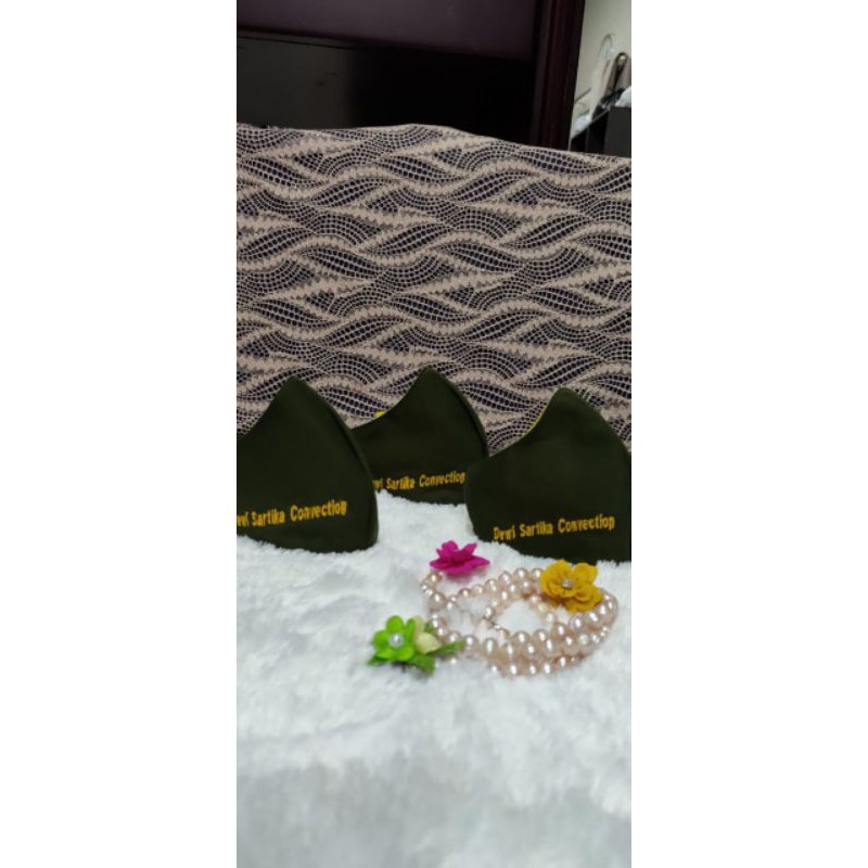 Masker Duckbill Custom Bordir Nama