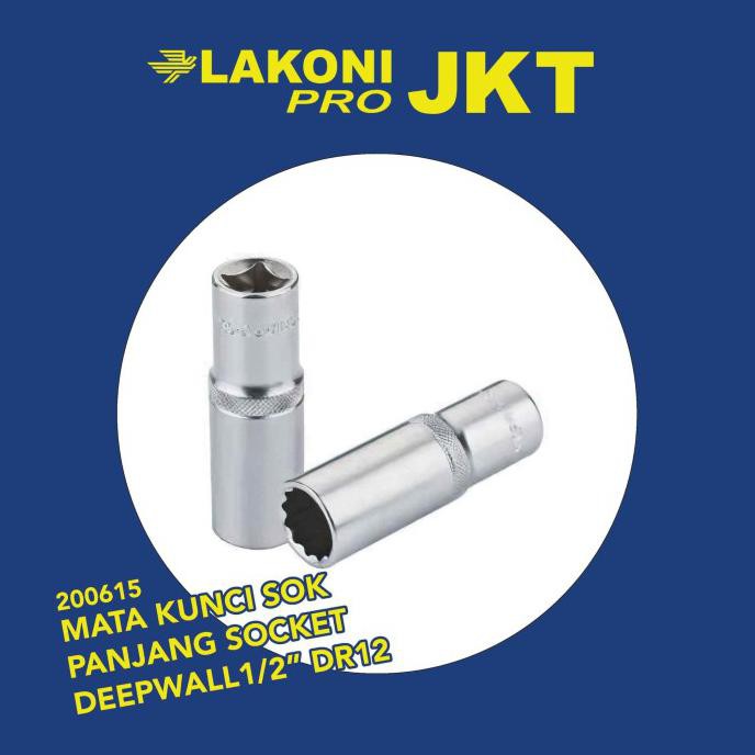 Nikmati 200615 Lakoni Pro Mata Kunci Sok Panjang Socket Deepwall1/2" Dr12 14Mm Promo