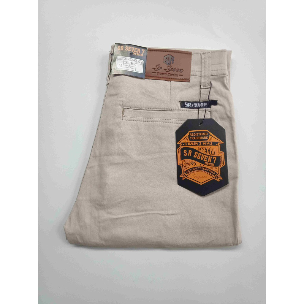 REGULER Celana Chino Reguler fit Standart Basic Lurus Longgar Bahan Melar Nyaman Buat Gerak