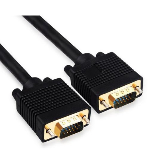 Cable vga indo bestlink 50m male male 1080p gold for tv projector pc laptop monitor - Kabel vga 50 meter m-m full hd