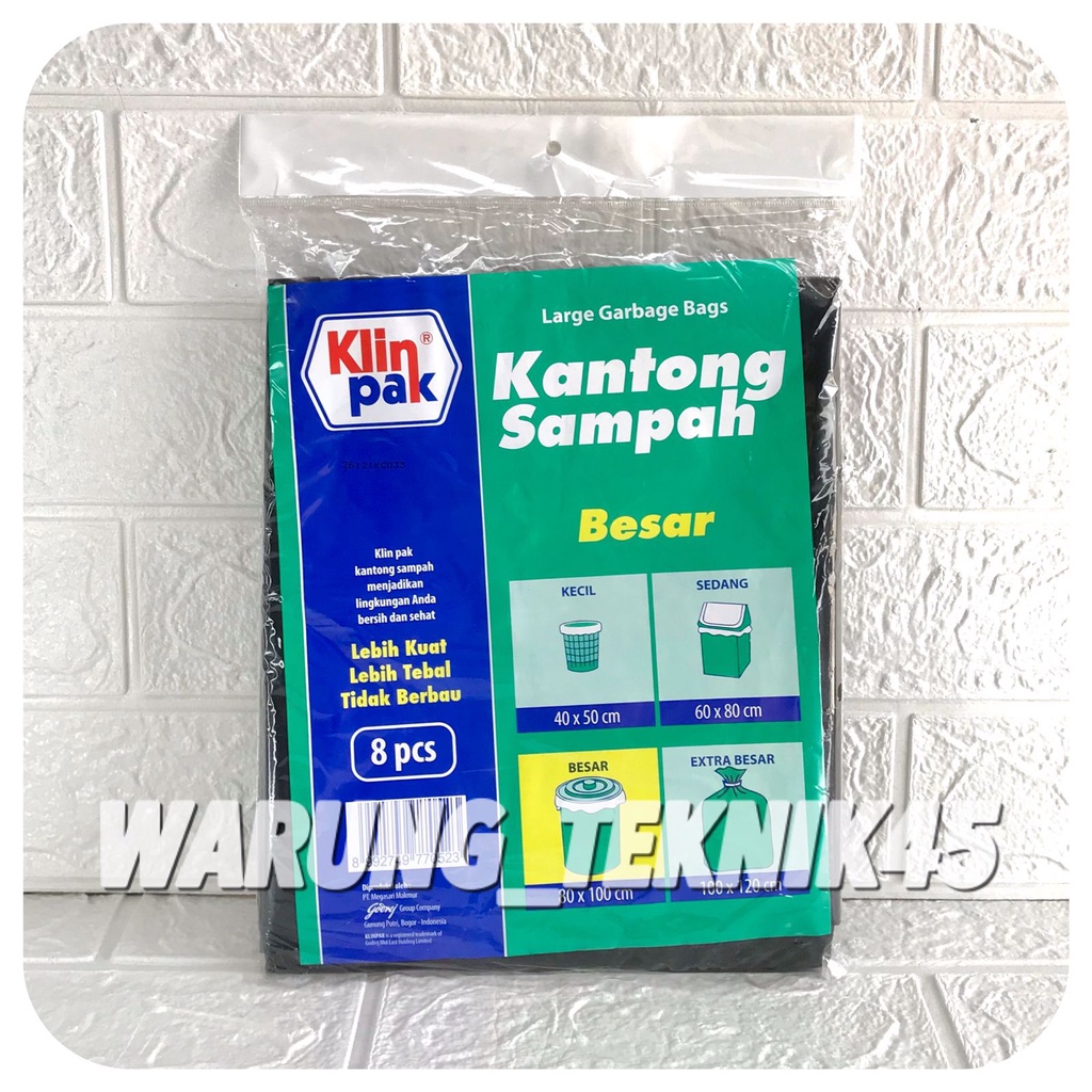 KANTONG PLASTIK SAMPAH KLINPAK | KLIN PAK | KLINPACK | KLIN PACK UK BESAR 80 X 100 CM