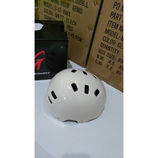 PROMO Helm  Sepeda  Batok  BMX Genio  G12  Putih TERLARIS 