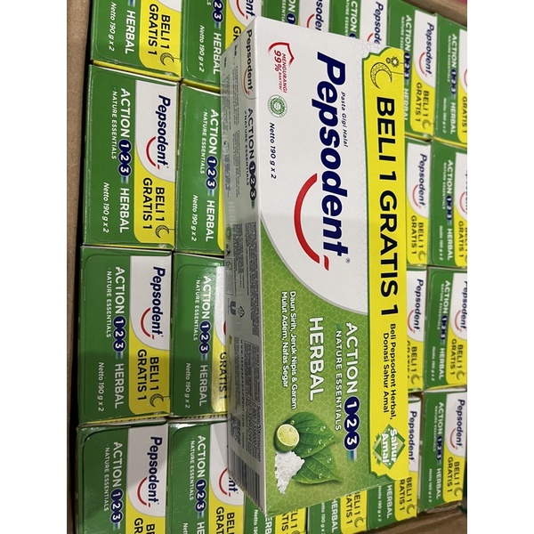 pepsodent herbal beli 1 gratis 1 190gr