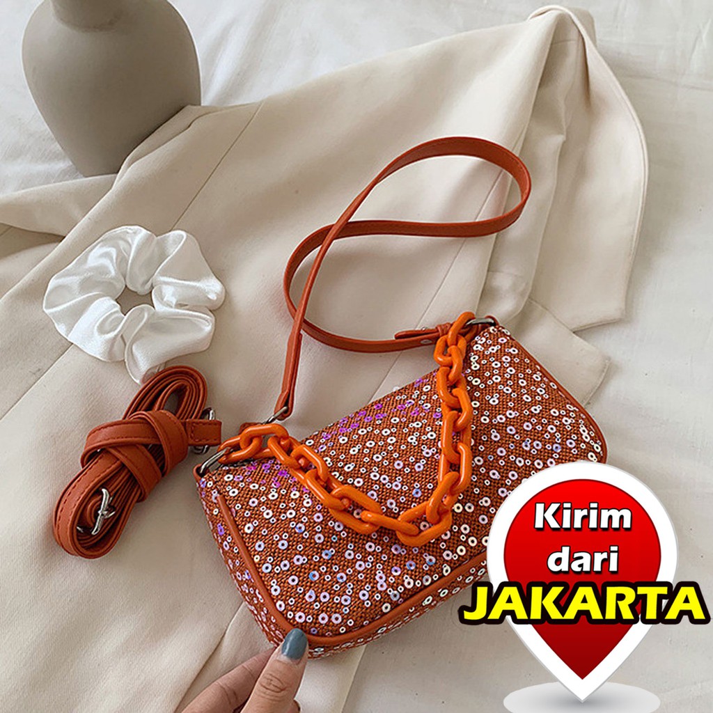 Tasready Tas Selempang Wanita Manik Rantai 7232 Shopee Indonesia
