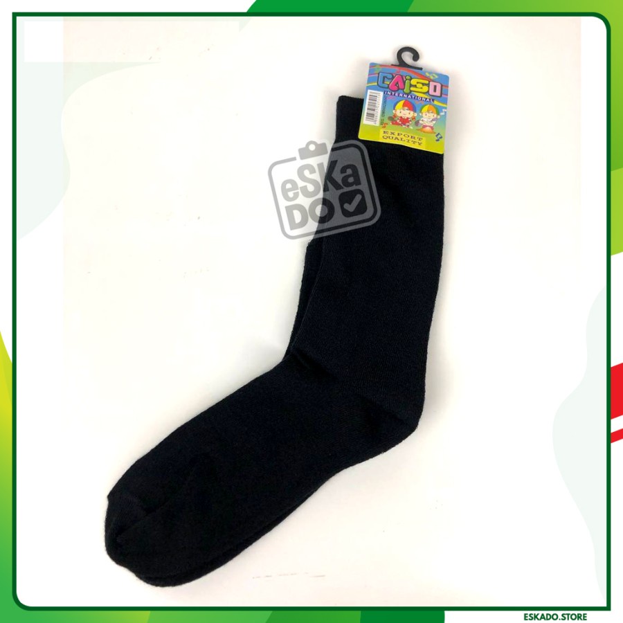 Kaos Kaki Socks Murah Bahan Bagus Caiso Full Black Banyak Ukuran