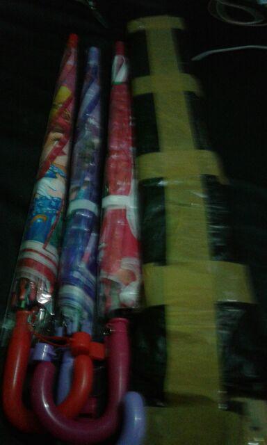 Termurah Umberella Payung Karakter Anak + Peluit 4sisi Kaca / Payung Anak Karakter Plus Peluit