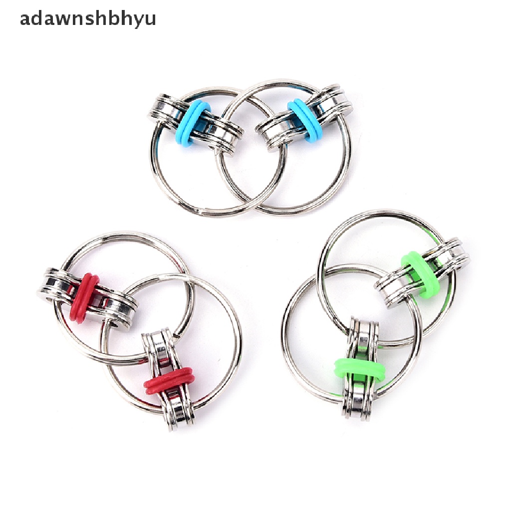 Adawnshbhyu Hot Flippy Chain Ring EDC Fidget Toy Hand Spinner Anxiety Stress Relieve