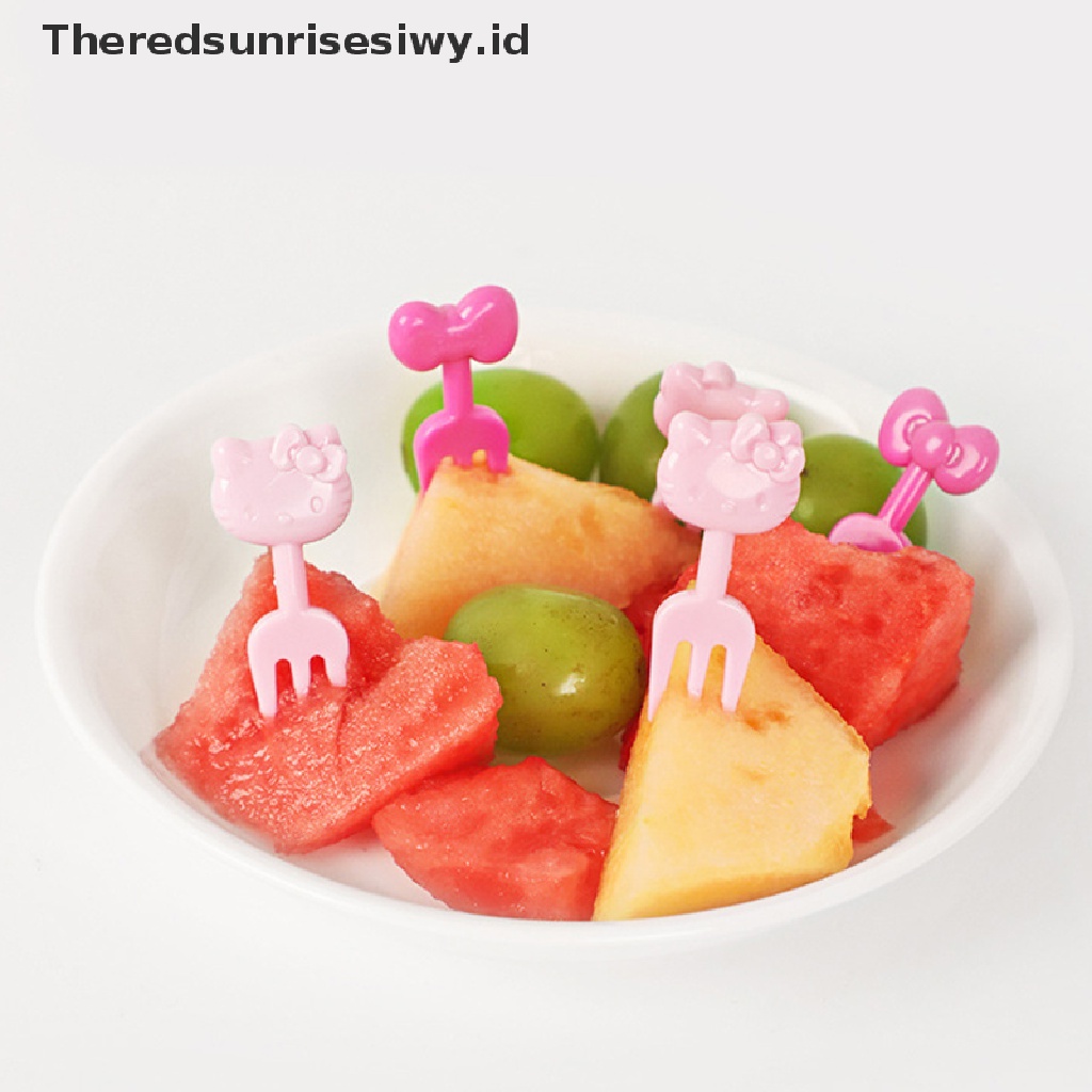 # Alat Pemotong Buah # 8pcs Garpu Buah / Kue / Dessert Mini Bentuk Kartun Hewan Untuk Dekorasi Pesta Anak Selection