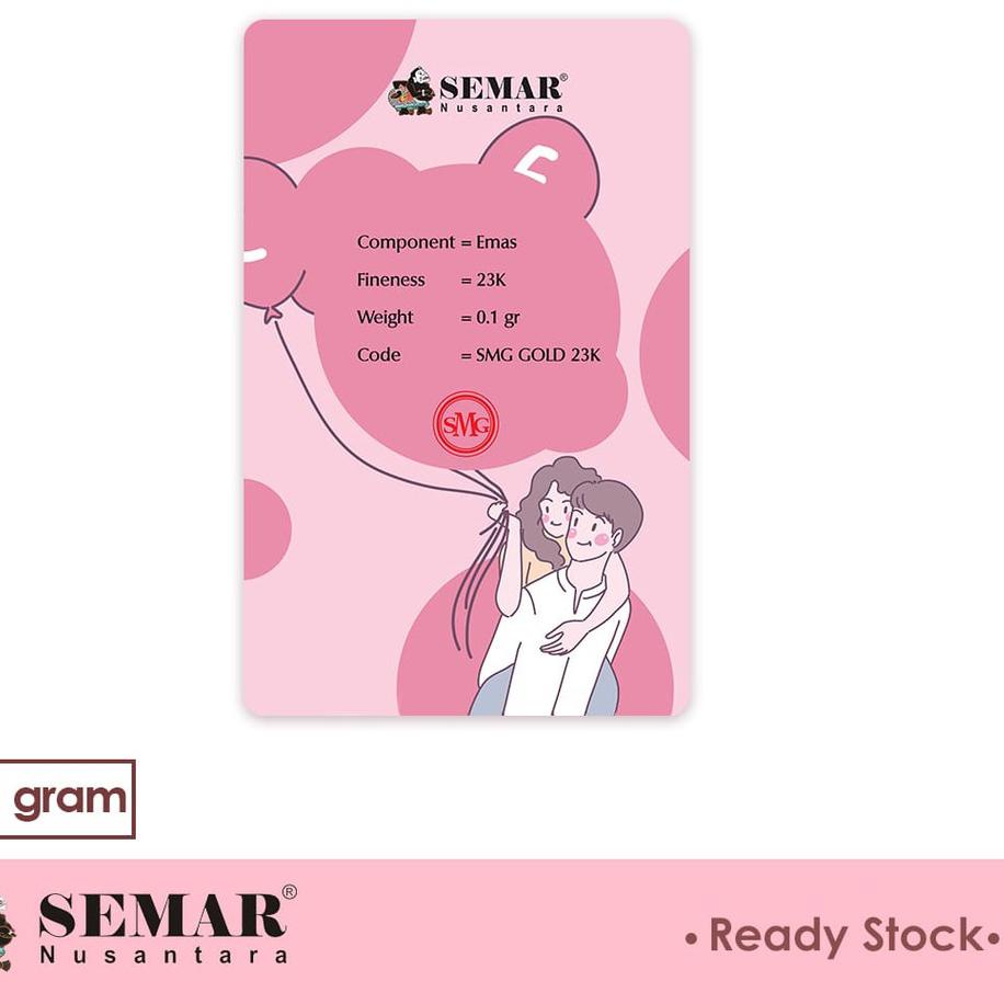 Recomended.. Logam Mulia SMG Press Gift Series IV 0.1 Gram Emas Batangan Semar Nusantara