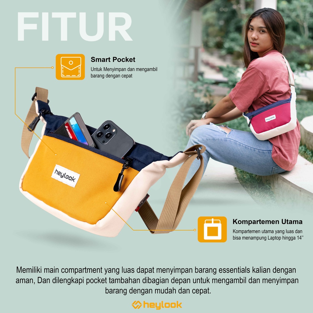 Tas Selempang Bahu Pria Sling Bag Mini Fashion Pria Sling Bag Murah Tas Tas Selempang Wanita Pria Murah Tas Slempang Pria Keren Lucu Viral