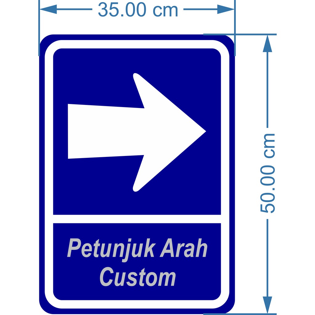 Rambu Petunjuk Arah Kotak 35cm X 50cm Plat Alumunium Shopee Indonesia