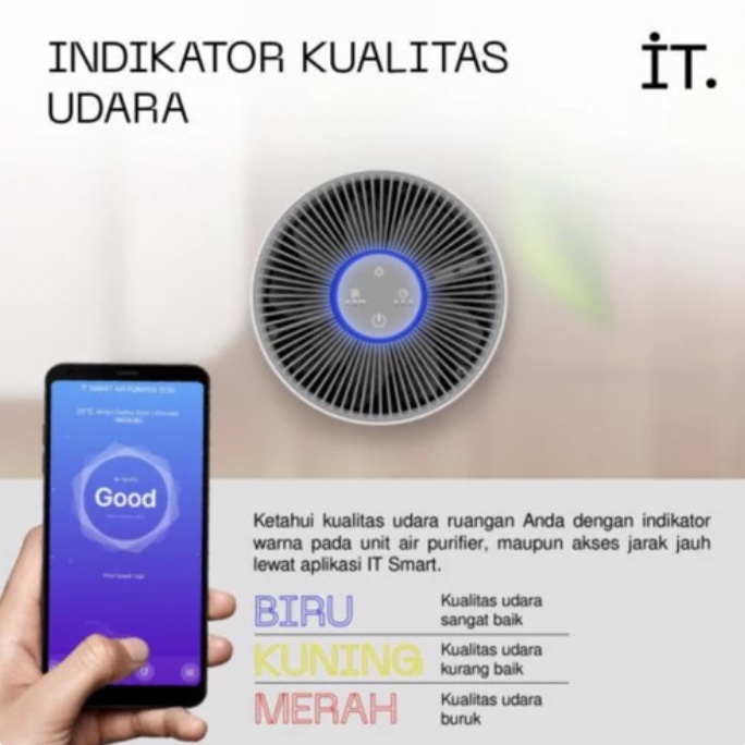 IT Smart Air Purifier S130 HEPA Filter UV-C Sterilization GARANSI TAM