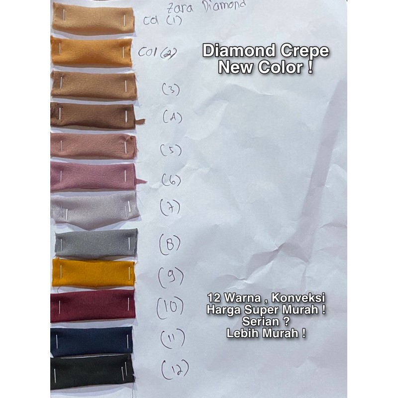 {PROMO} KAIN DIAMOND CREPE PASHMINA ITALIANO GEORGETTE ORIGINAL TERMURAH GROSIR PREMIUM CERUTY DELUX