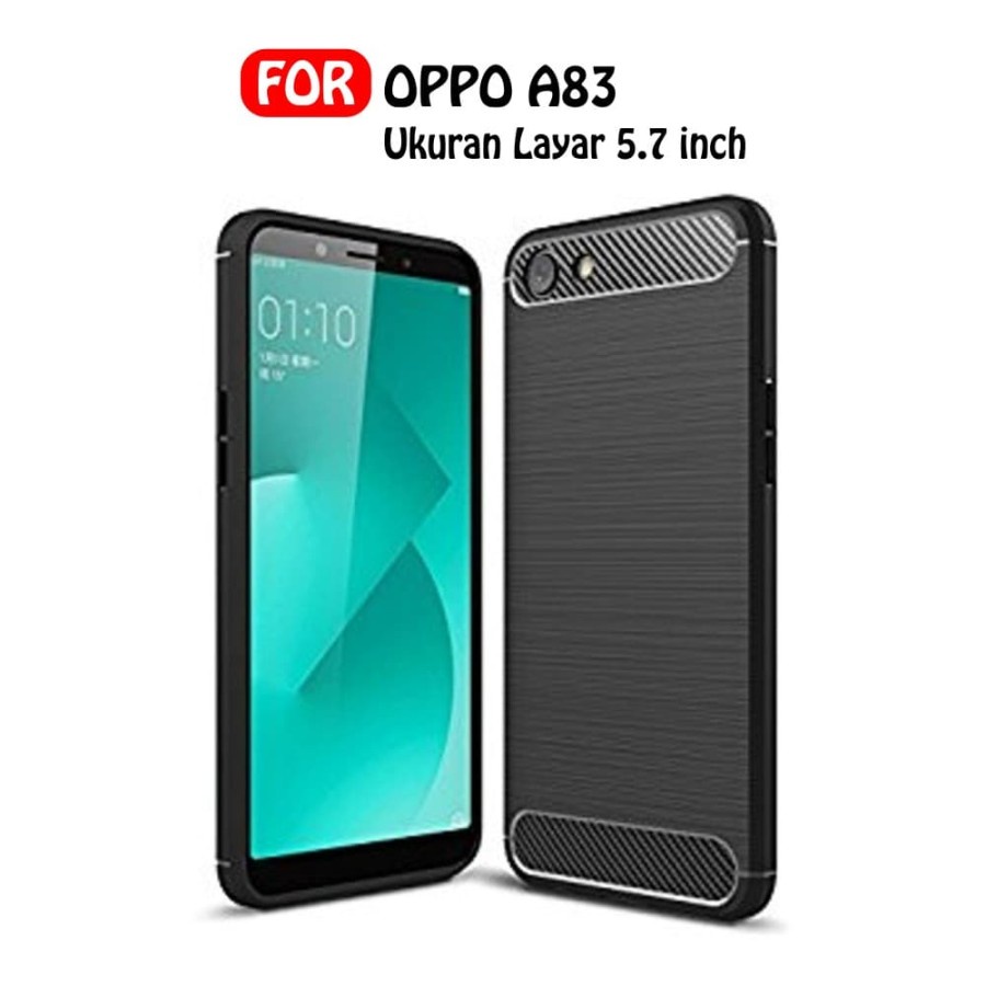 CASE SLIM FIT CARBON IPAKY OPPO A83 SOFTCASE -FA