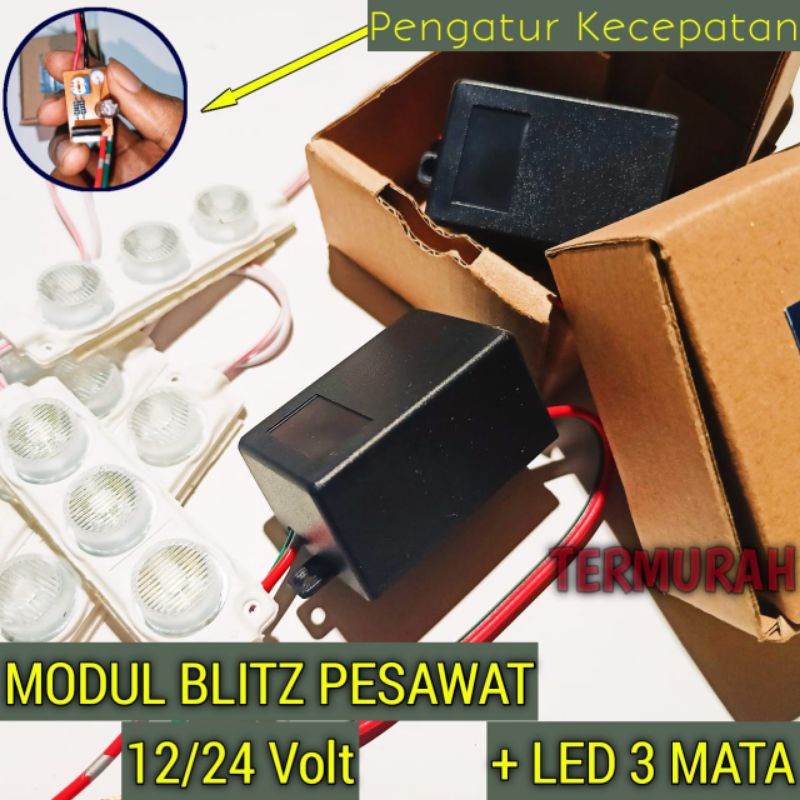 Modul blitz pesawat 12/24 volt flash kilat blitz pesawat 1 channel