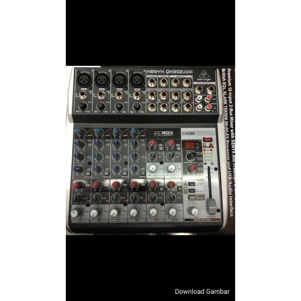 Mixer Behringer XENYX QX 1202 USB ( 12 channel )