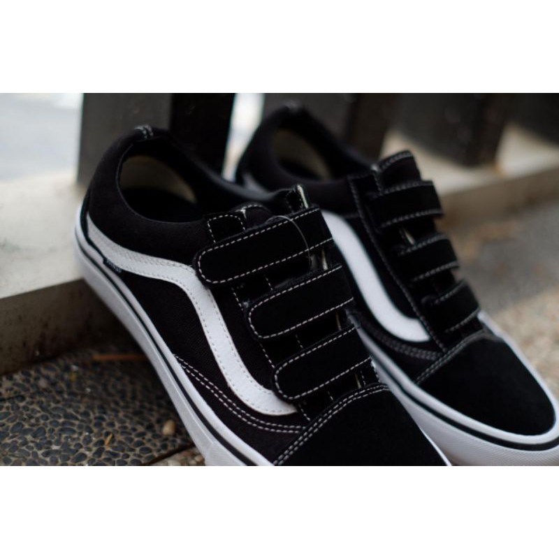 VANS OLDSKOOL PRO VELCRO BLACK WHITE