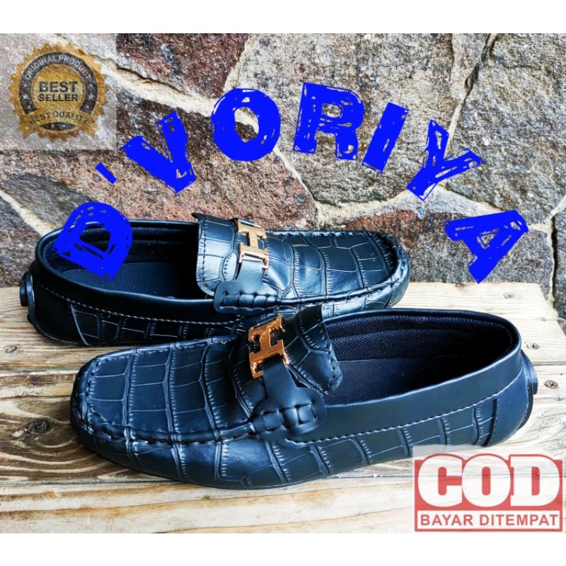 Sepatu Loafers Casual Pria Pantofel Anti Slip Kantor Sepatu Cowok Kualitas