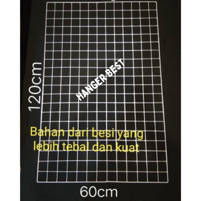 Jaring Ram Dinding Ukuran 60 x 120 cm Gantungan Hook Ram display