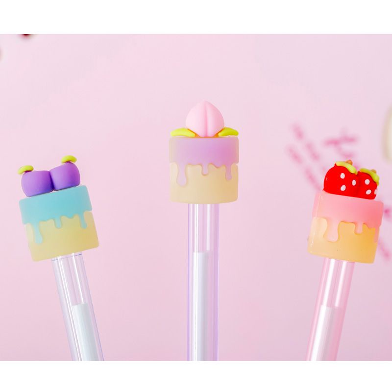 

Pulpen Gel Transparan Bentuk Kue Buah Lucu