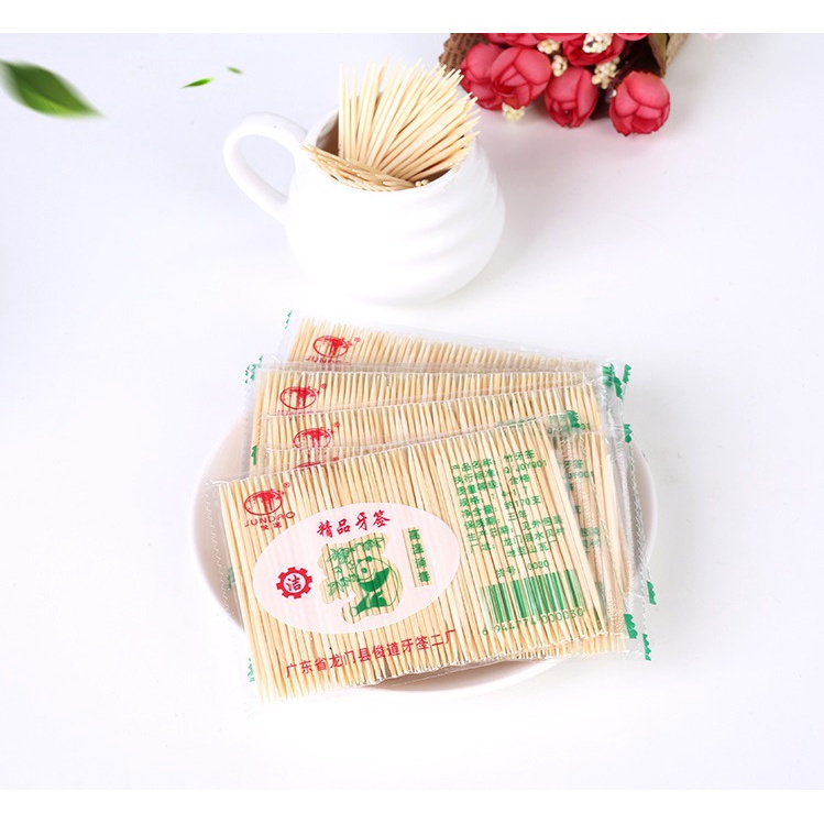 Refill Tusuk Gigi Jepang Bambu Ukir Kepala Higienis Sachet