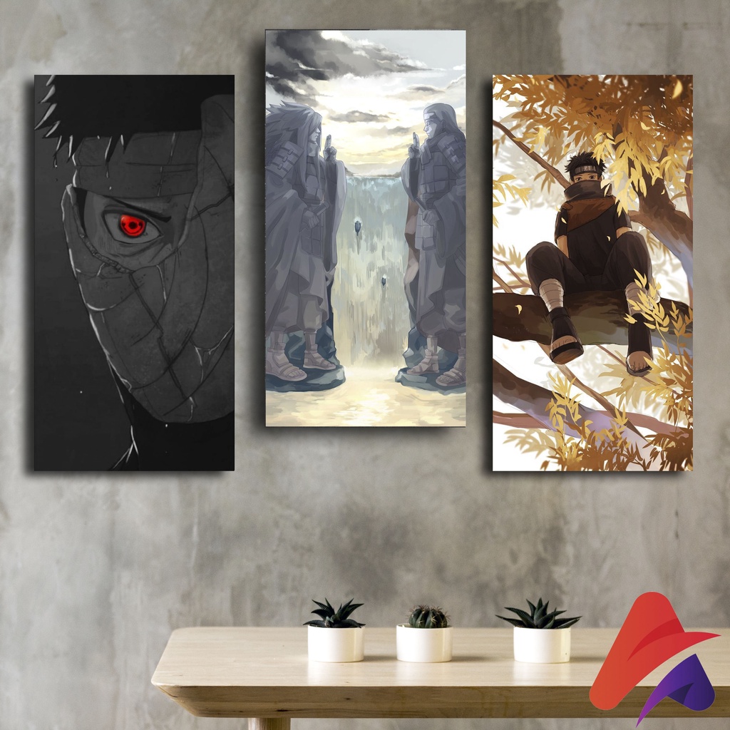 Jual HIASAN DINDING ANIME (15X30) NARUTO OBITO ITACHI MADARA PAJANGAN