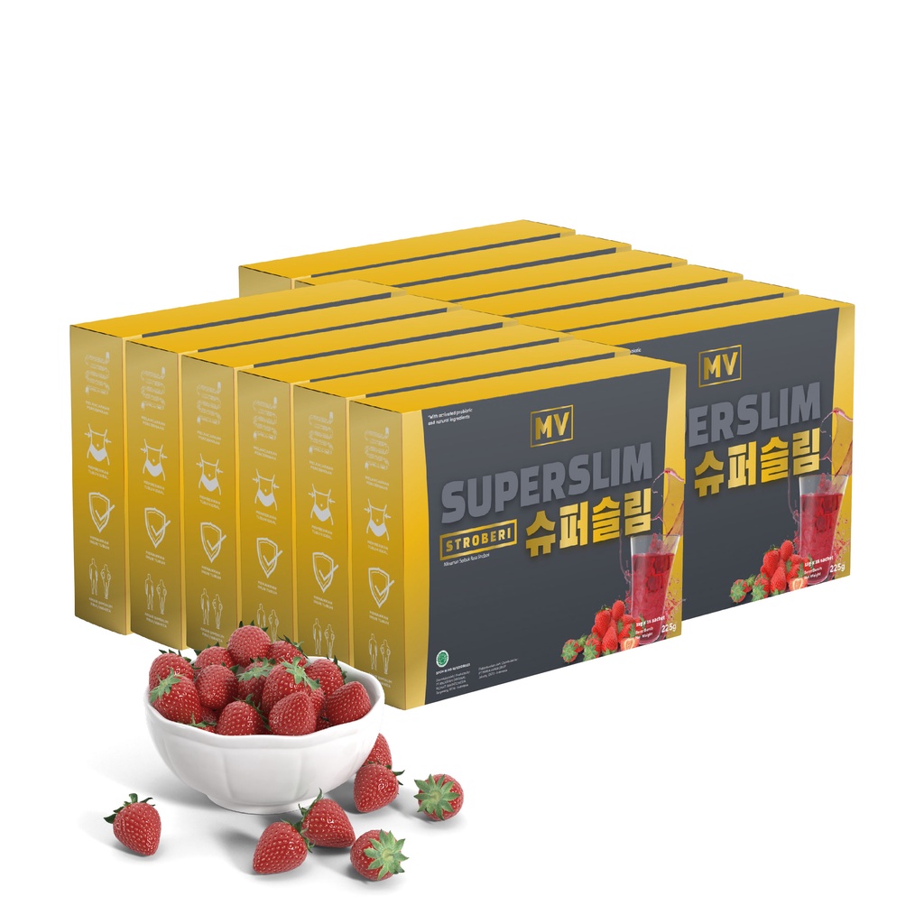 MVSUPER - SLIM MVSUPERSLIM 12 Month Supply Herbal Alami Pelangsing Slimming Detox Pelancar BAB Diet Anti Ribet All you can eat tetap fit mvsuperslim