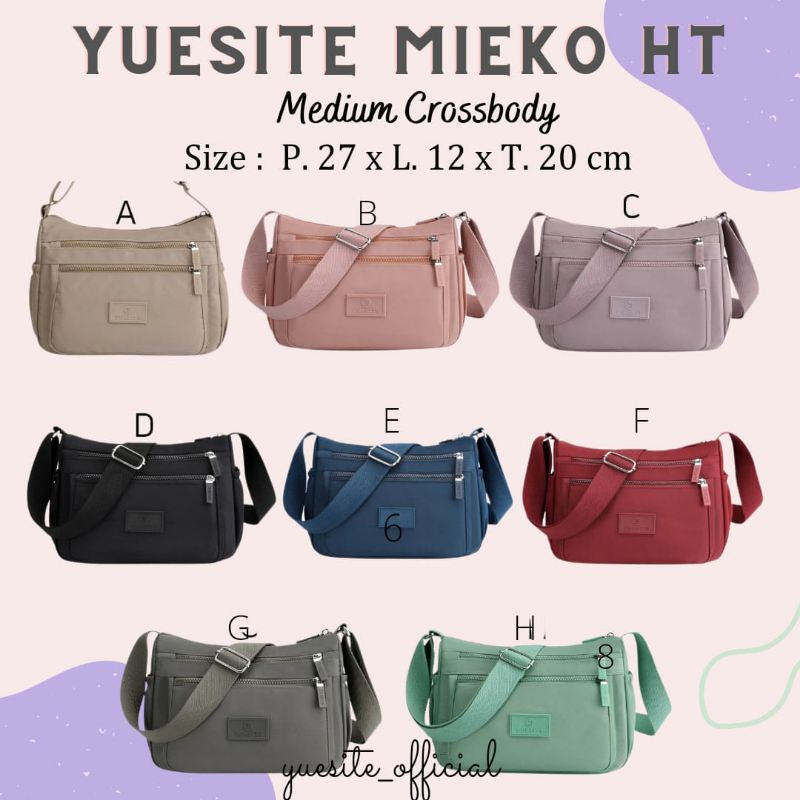 YUESITE MIEKO HT SELEMPANG WANITA ORIGINAL MEDIUM CROSSBODY ANTI AIR