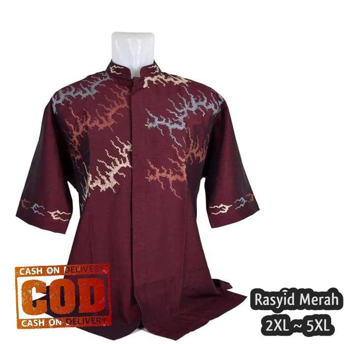 Promo Baju Kemeja Koko Big Size Muslim Pria 19, Ukuran Jumbo 2XL 3XL 4XL 5XL Murah