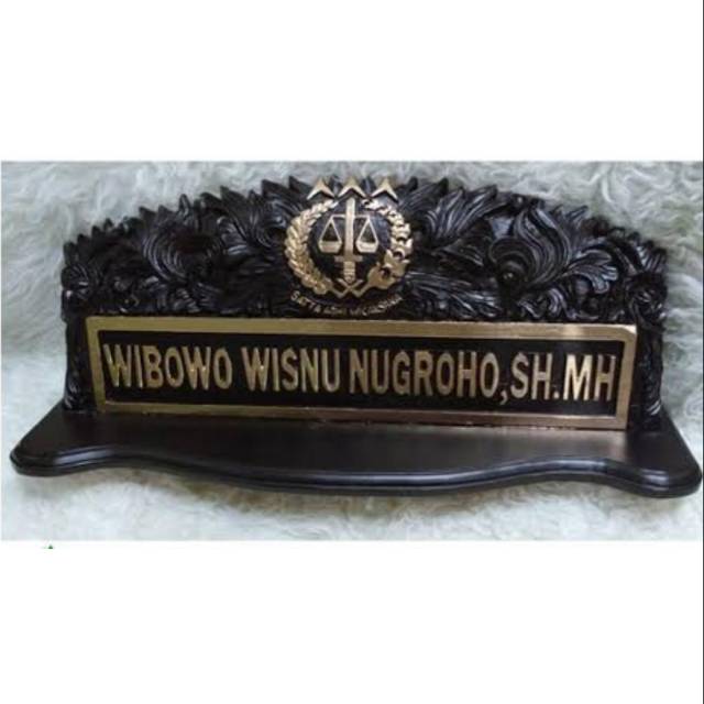 Jual Papan Nama kejaksaan kayu jati perhutani murah