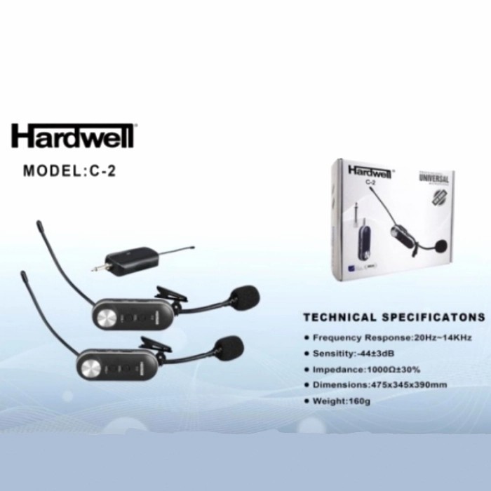 mic clip on wireless hardwell C-2 C2 mic imam Original