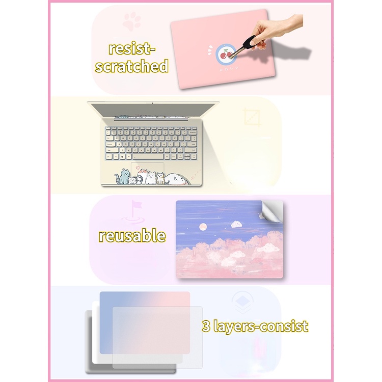 Stiker Skin Vinyl 2 Sisi Untuk Laptop Dell G3 Lingyue 5000 / 14 / 15 / 17 &quot;/ 17&quot; / 5000-7000 / 5501 / 5502 / 390