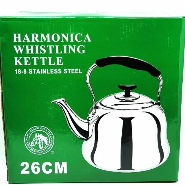 Horse 6 liter 26 cm ceret teko siul bunyi stainless steel