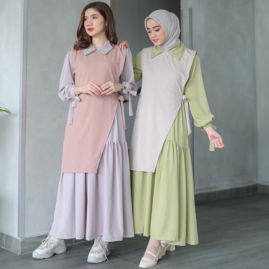 Baju Gamis Brukat Muslim Terbaru Model Baju Pesta Wanita Kondangan Trend Kekinian Fashion Terbaru 20